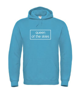 OPDRUK kader en tekst "queen of the skies"