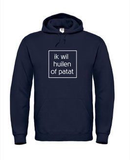 OPDRUK kader en tekst "ik wil huilen of patat"