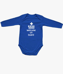 romper blauw met NOA LIGHT font opdruk MAAT 50-56