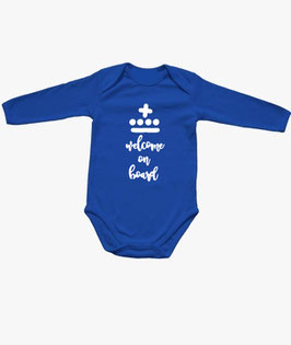 romper blauw met MAGNOLIA SKY font opdruk 74-80