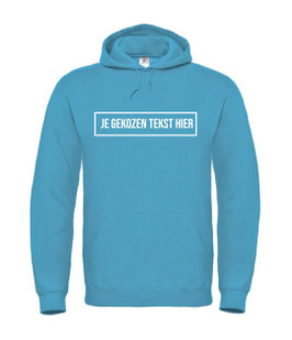 eigen gekozen tekst wit/ oranje/ donkerblauw
