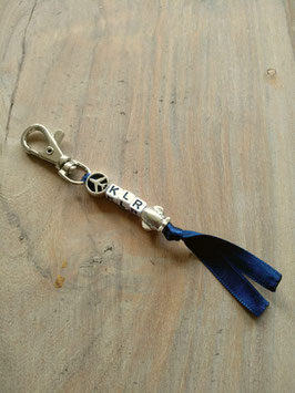 3-lettercode keychain plain donkerblauw