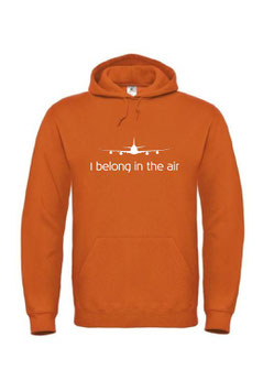 OPDRUK vliegtuig en tekst "I belong in the air"