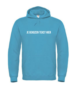 eigen gekozen tekst wit/ oranje/ donkerblauw