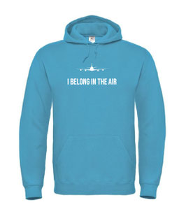 OPDRUK vliegtuig en tekst "I belong in the air"