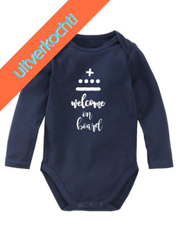 romper donkerblauw met MAGNOLIA SKY font opdruk 62-68