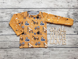 Langarmshirt Baustelle senf