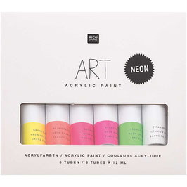 RICO DESIGN ART KÜNSTLER ACRYLFARBEN-SET NEON