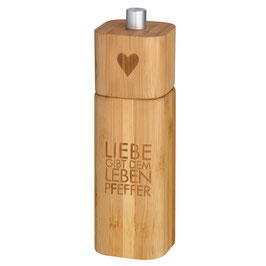 Poesie et table Pfeffermühle "Liebe gibt dem Leben Pfeffer"