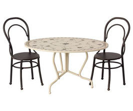 MAILEG DINING TABLE SET, MINI - ANTHRACITE