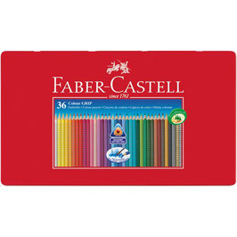 Faber-Castell Buntstift Colour Grip, 36er Metalletui