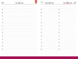 X17 Kalendereinlage 2023 (A5), Tageskalender inkl. Leporello