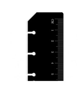 Einlage Lineal / Lesezeichen schwarz - Pocket