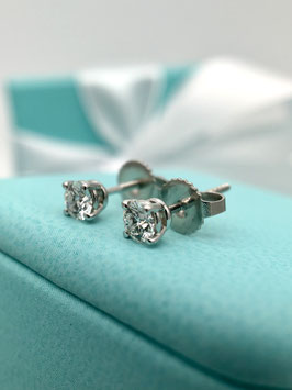 Solitär Ohrringe 0.36 Karat, Platin, Tiffany&Co.