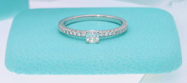 0.19 Karat True besetzte Schiene, Gr. 51 Platin Tiffany&Co.