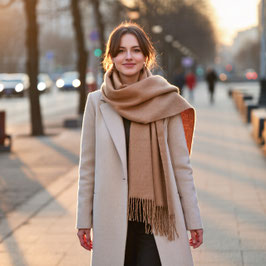 Echarpe Cachemire Camel