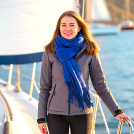 Echarpe Cachemire Bleu Roi