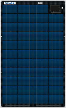 SOLARA Solar panel S170P43 (12V/41Wp/170Wh/d)