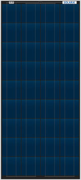SOLARA Solar panel S640P36 (12V/160Wp/640Wh/d)