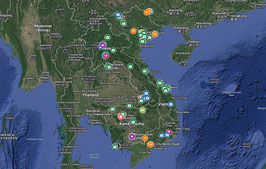 Laos, Kambodscha und Vietnam