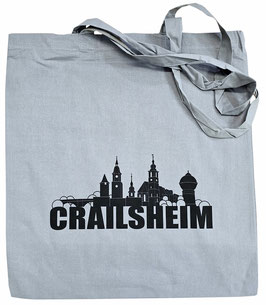 Baumwolltasche grau oder beige, Skyline Schwäbisch Hall oder Crailsheim
