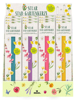 Solar Stab Gartenkerze - verschiedene Farben