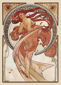 Ilustración Art Nouveau - "Ballet" - Alphonse Mucha