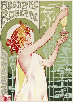 Ilustración Art Nouveau - "Absinthe Robette" - Alphonse Mucha
