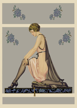 Ilustración Art Decó "Chica con estilo decó"