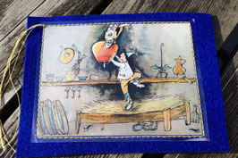 BABYKARTE mit Plastikfolie und auf Filz genäht - "SCHELLENURSLI - Die Glocke"