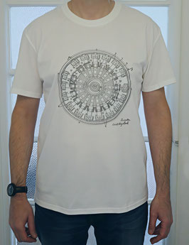 T-Shirt Curta - 100% Baumwolle - weiss Skizze vorne
