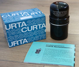 Set – Curta II Aluminum Case (1:1 Reproduction) & Curta Packaging & Short Instruction Manual (German)
