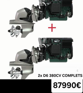 PAIRE DE MOTEURS VOLVO PENTA D6 380CV AQUAMATIC DP JOYSTICK DOCKING SYSTEM