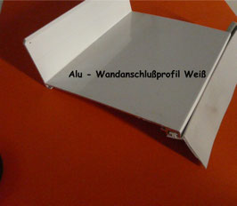 Wandanschlußprofil 120er  Weiß RAL 9016 incl. Dichtung