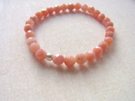 TIME FOR LOVE Armband mit rosa Andenopal Steinen