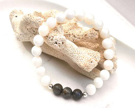 Armband Perlmutt & Labradorit