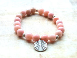 ENERGY OF LOVE  Armband mit rosa Andenopal und Spirale aus Silber