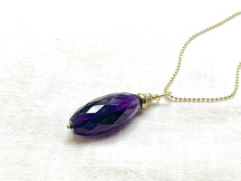 Kette MAGIC LIGHT mit Amethyst vergoldet
