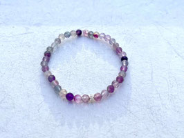 Armband Fluorit mit Silberblüte