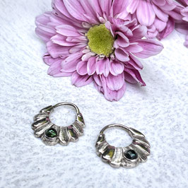 Ohrringe mit grün Turmalin Silber (18 mm)