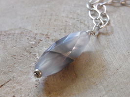 Kette LADY IN GREY grauer Achat Silber
