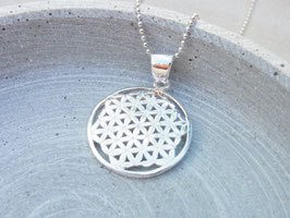Kette BLUME DES LEBENS (23 mm) Anhänger 925 Silber