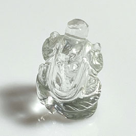 GANESHA Bergkristall Figur - transparent, klar