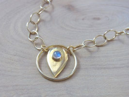 Kette GOLDEN FLAME mit Mondstein gold