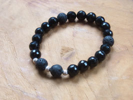 I FEEL GROUNDED  Armband mit Onyx und Lavastein