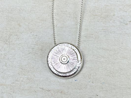 SONNE Gong Anhänger Silber mit Kette