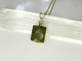 Kette grüner Labradorit gold
