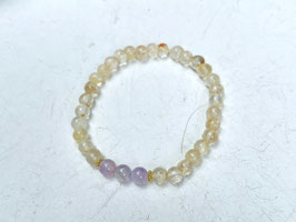 Armband Citrin und Amethyst gold