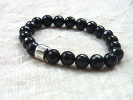 Armband POWER schwarzer Onyx mit Gravur