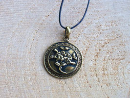 Lederband mit Lotus Anhänger Buddhismus